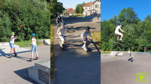 Sportunterricht am Pumptrack