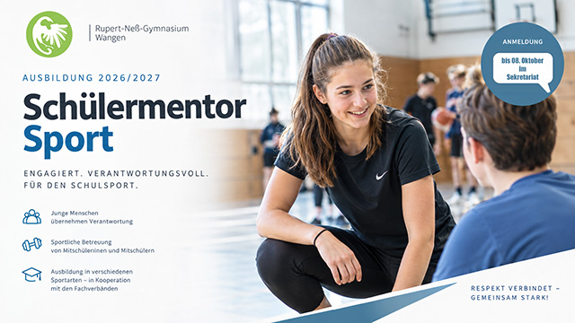Schülermentor Sport - jetzt bewerben