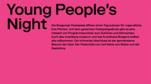 Anmeldung zur „Young People’s Night“ (Bregenz)